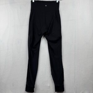 Lululemon Black Wunder Under Running Leggings High Rise Mesh Detail‎ Size 6